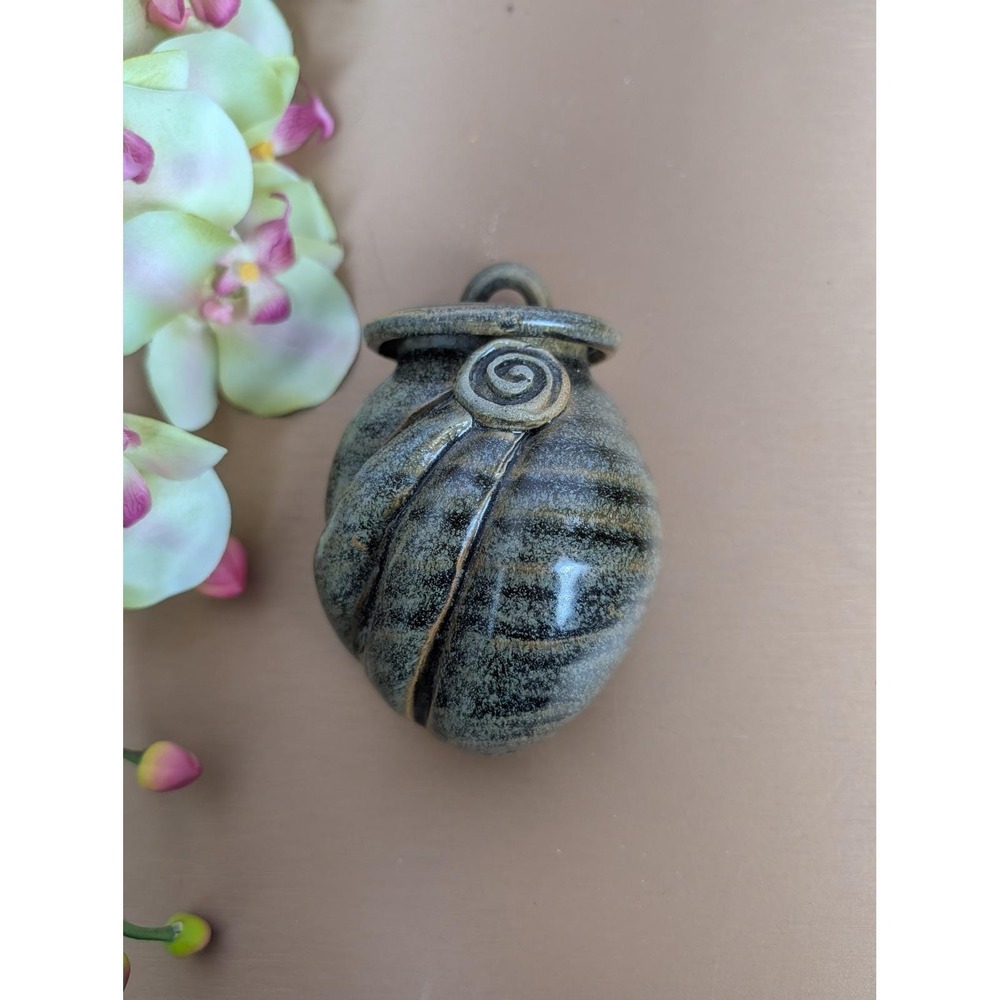 Ceramic Vase Planter Hanging Pot Swirl Scroll Vintage Rustic Farmhouse‎ Decor